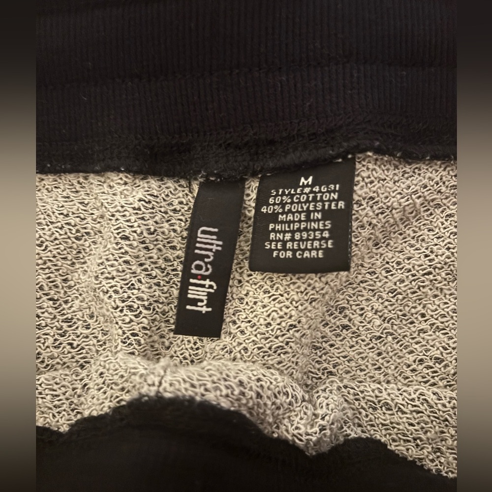 Ultra Flirt Joggers Women’s Medium (Juniors) Black/Gray Heathered Athleticwear - Picture 2 of 5